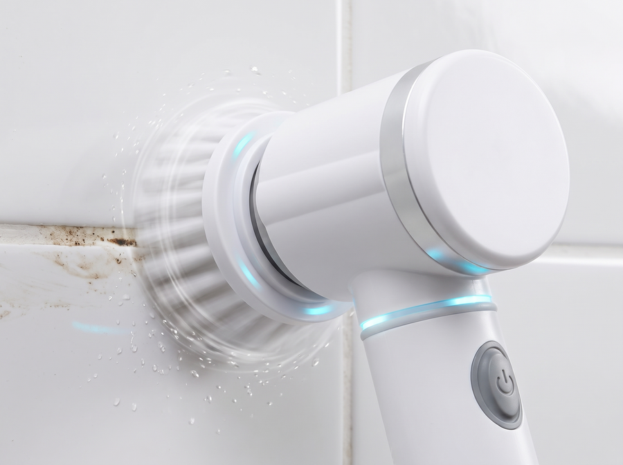 Tête de la brosse électrique PulseElite en rotation sur un joint
