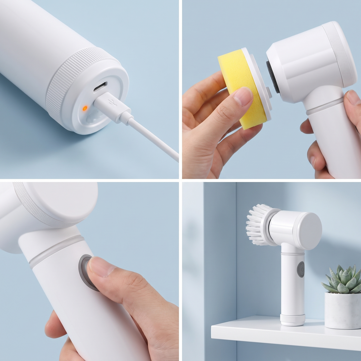 Recharge USB et changement de tête