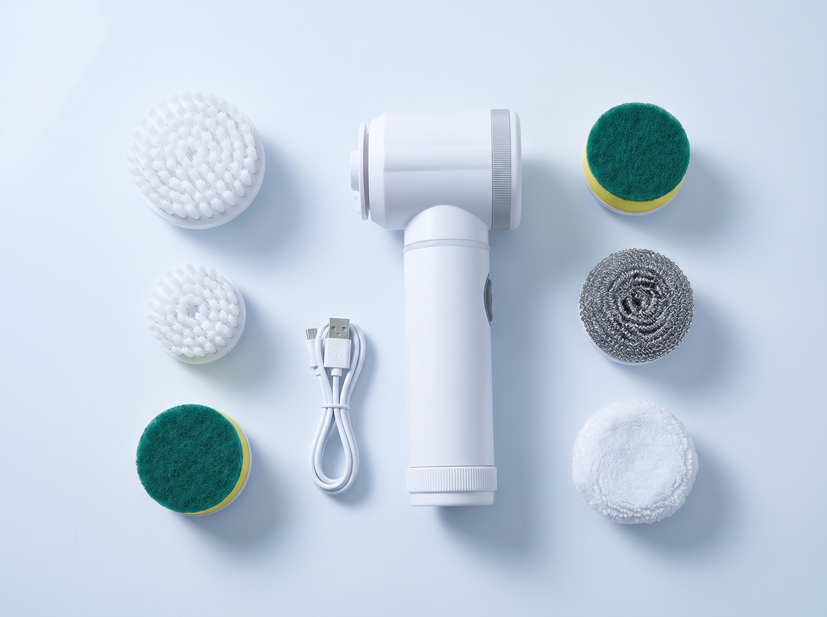 Brosse électrique PulseElite et ses cinq têtes interchangeables